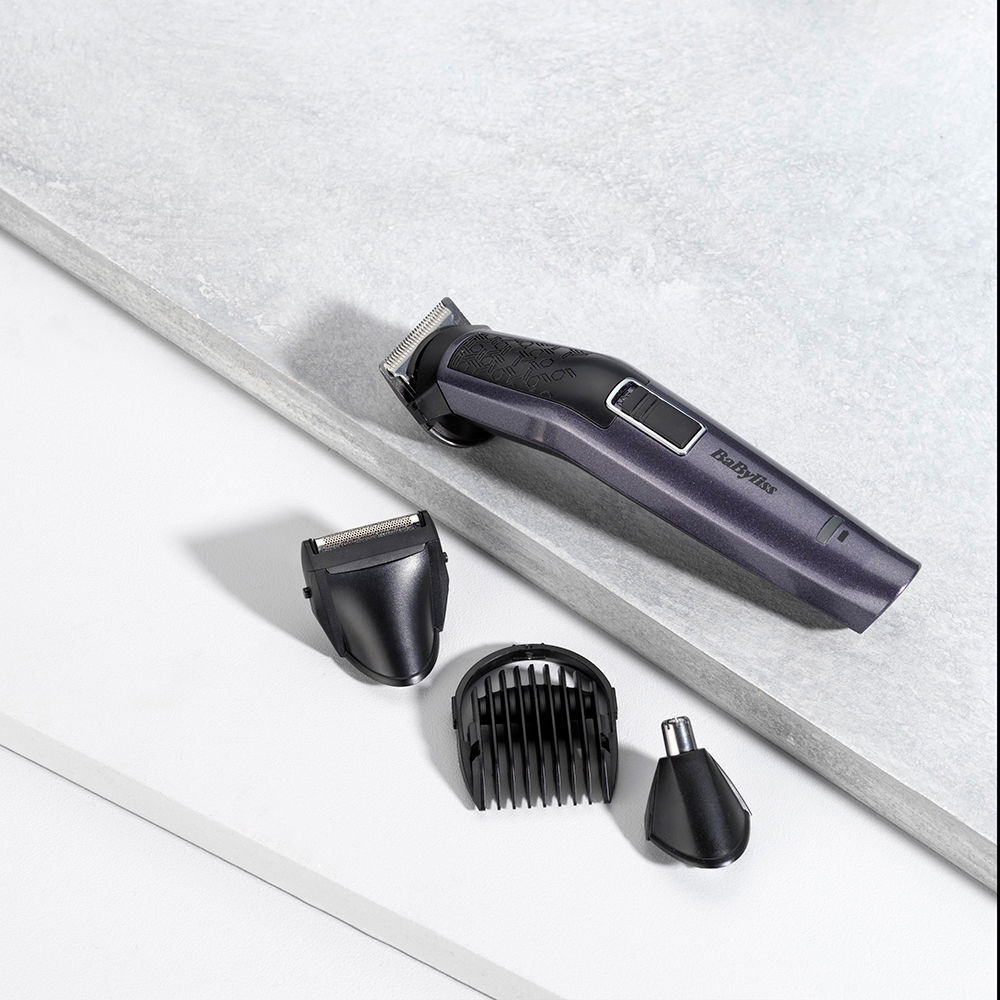 BaByliss Tondeuse à barbe 10 en 1 en carbone et titane MT727E, 1 unité