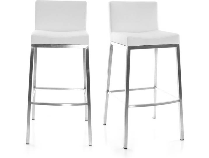 Tabourets design blanc H66 cm (lot de 2) EPSILON