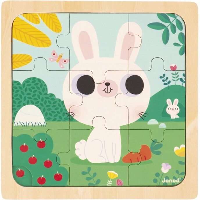Puzzle Lapin blanc 9 pcs - Janod