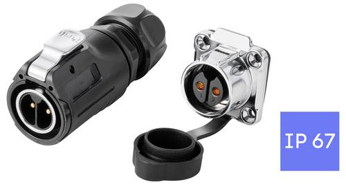TRU COMPONENTS TC-15034240 Steckverbinder-Set Wasserdichter Steckverbinder Gesamtpolzahl: 2 1St.
