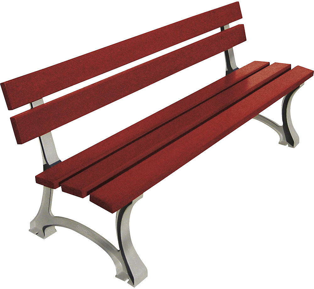 Sitzbank MORA, Länge 1800 mm, Tropenholz, mahagoni, metallic PROCITY