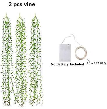 Uplift Treasures Artificial Ivy Garland With LED Lights Hanging Vine Decor 10m Light Vine