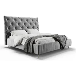 POLSTERBETT ANNY Silber Velvet
