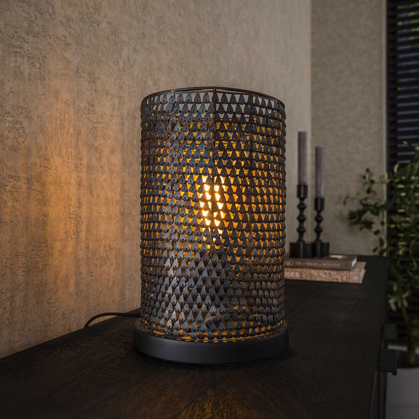 LifestyleFurn Tafellamp Goran - Zwart Bruin