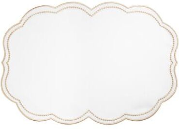 Saro Lifestyle Embroidered Polka Dot Placemat With Scallop Edge (Set of 4)