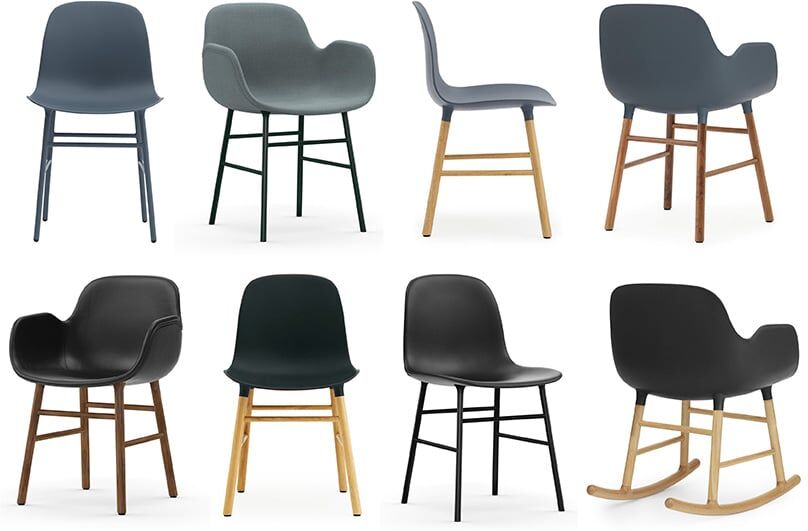 Normann Copenhagen Armlehnstuhl (Wunschfarbe im Bemerkungsfeld angeben, Wal... Wunschfarbe im Bemerkungsfeld angeben   Walnuss   Holz   Sørensen Læder Tango Leder