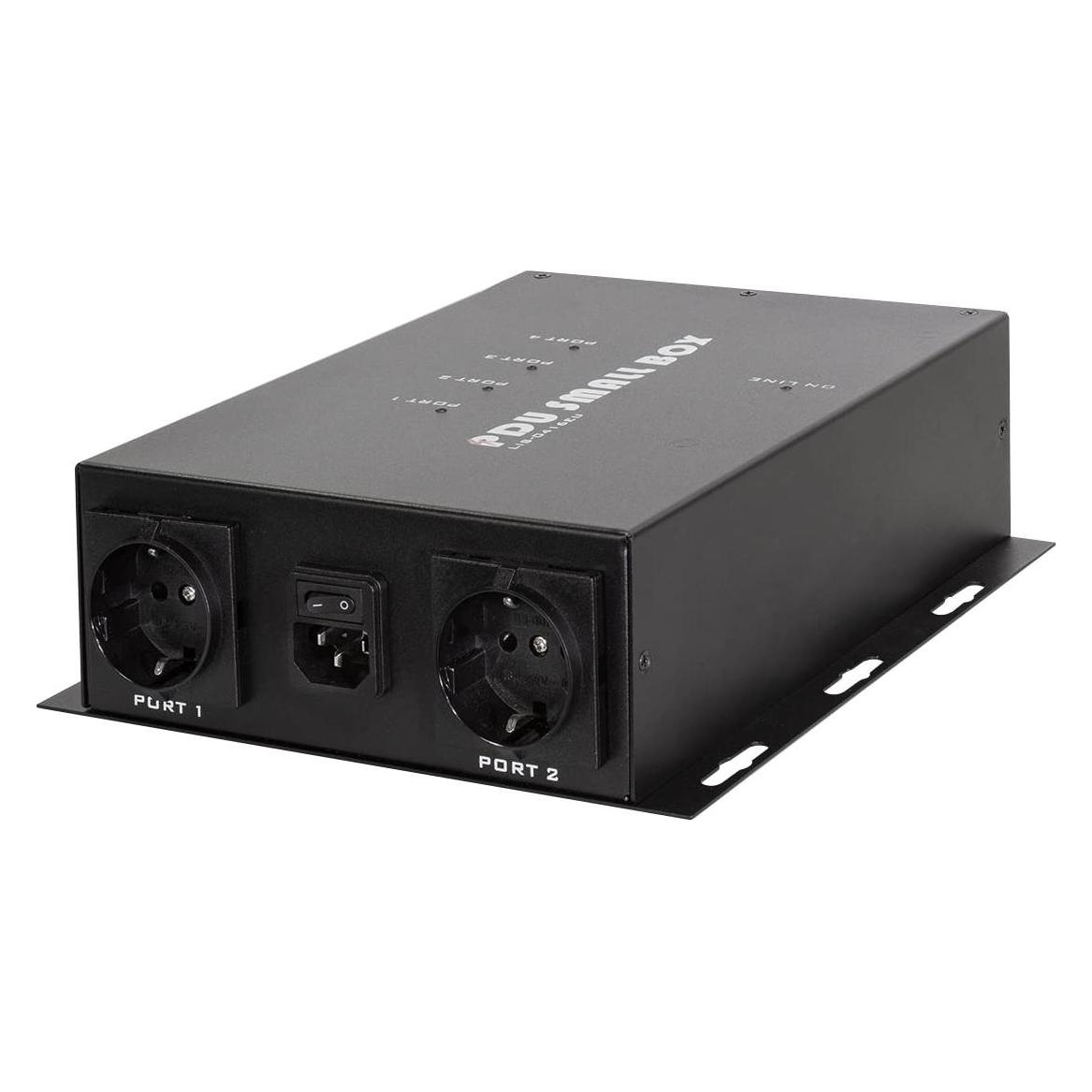 LogiLink Smarte IP-Stromverteiler-Box, 4 Ausgänge, SNMP, 10/100 Ethernet Anschluss (4x, CEE 7/3) (PDU4S01)