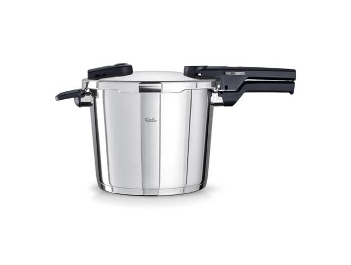 Fissler, Vitaquick Schnellkochtopf (6 L, Ø 22 cm), Edelstahl, 2 Garstufen, Superthermic Boden, Induktion, Made in Germany