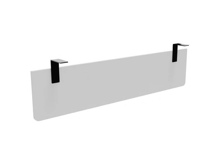 Voile de fond E-Link / Biospace pour bureau L.160 cm - Blanc - Fixations Noires