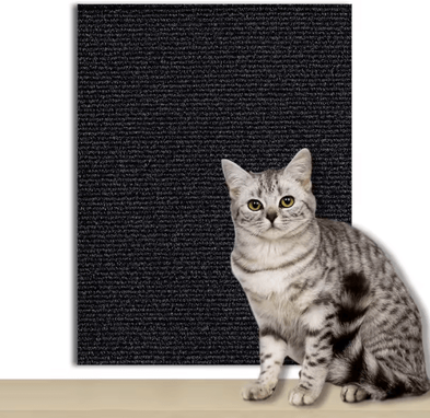 Inspire Picks Self Adhesive Cat Scratching Pad Cat Scratching Pad For Furniture Protection & DIY Scratching Areas black 30x30cm