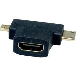VALUE HDMI T-Adapter HDMI - HDMI Mini + HDMI Micro 12.99.3166