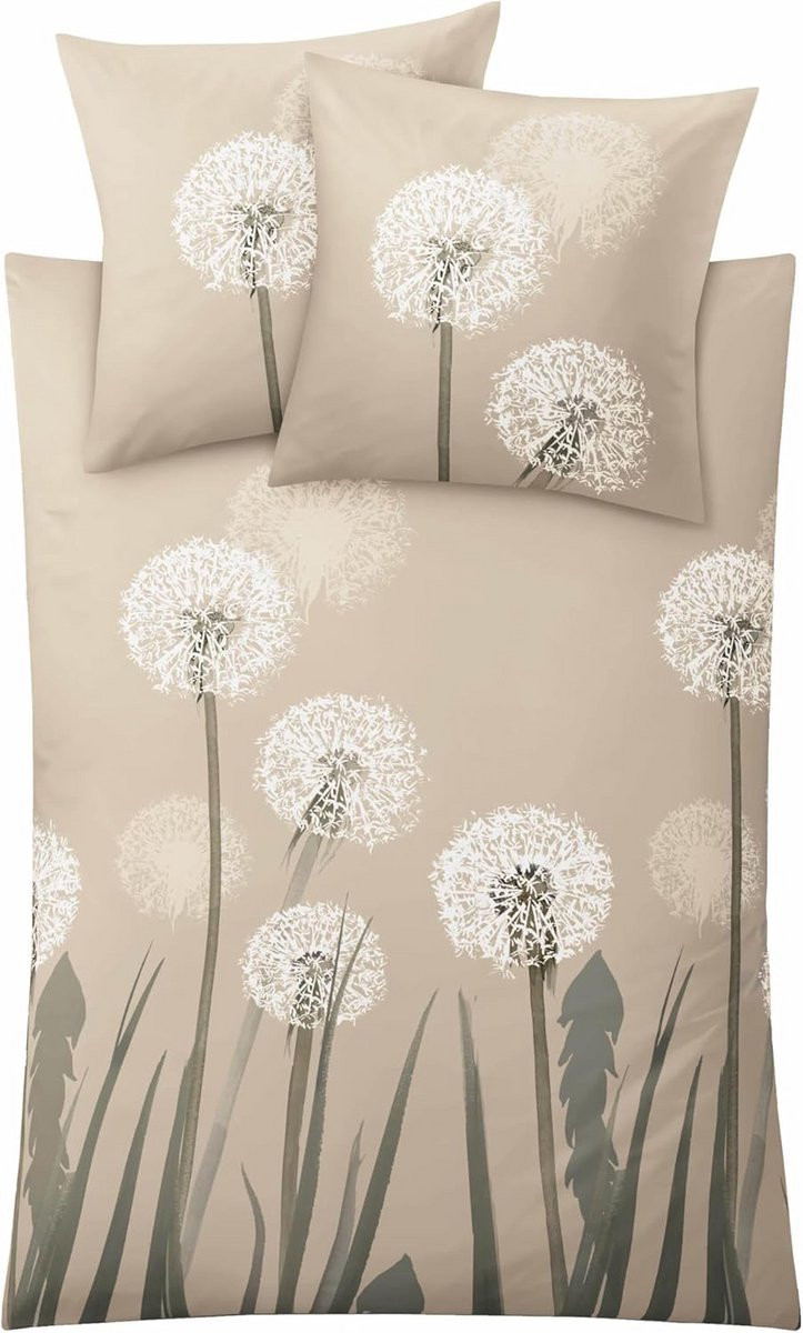 Luxe Katoenen Dekbedovertrek Set Taupe 155 x 220 cm