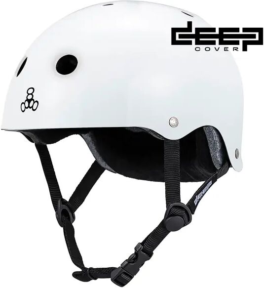 Helm Triple Eight Deep Cover (S-M - White Glossy)