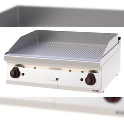 Snackplatte Chrom gerillt Gas 80 - Linie 700 C7PASCRG80 Casselin