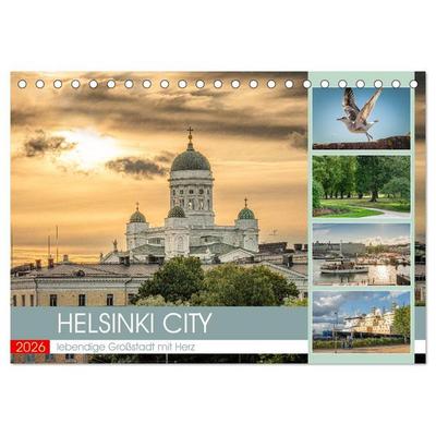 HELSINKI CITY (Tischkalender 2026 DIN A5 quer), CALVENDO Monatskalender