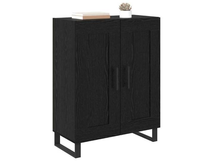 Bahut/Commode couloir - Noir SWEETY Buffet Chêne noir 69 5x34x90cm - bois d'ingénierie et fer CL69673353054