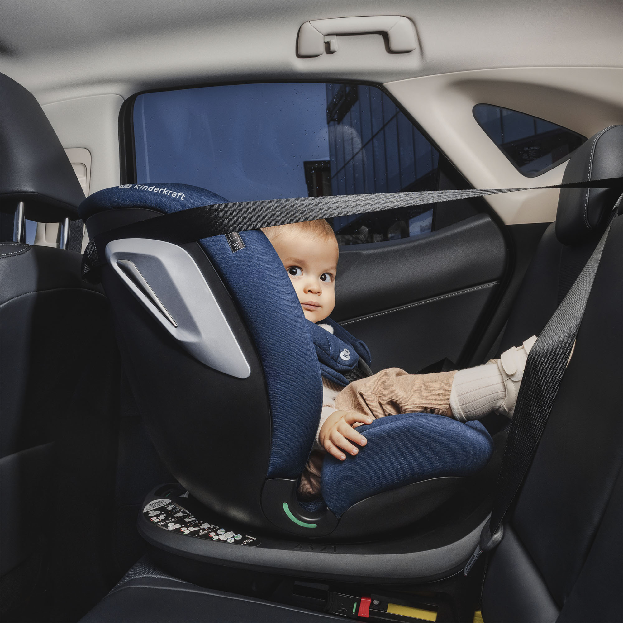 Autokindersitz KINDERKRAFT "I-GROW 2 PLUS", Baby, schwarz, Materialmix, Kindersitze Autokindersitz, 360 – drehbarer Kindersitz