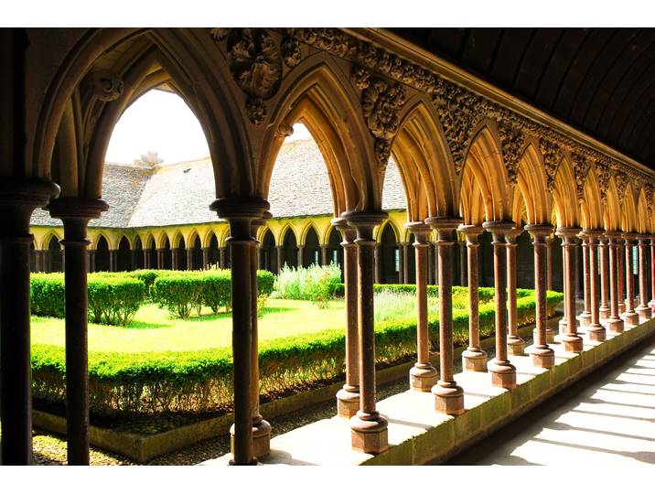 Fototapete PAPERMOON Saint Michel Cloister , bunt, B:2,5m L:1,86m, Vlies, Tapeten, Fototapete