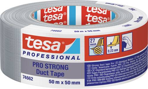 Tesa Duct Tape Pro-Strong 66462-00003-00 Reparaturband Grau (L x B) 50m x 50mm 1St.