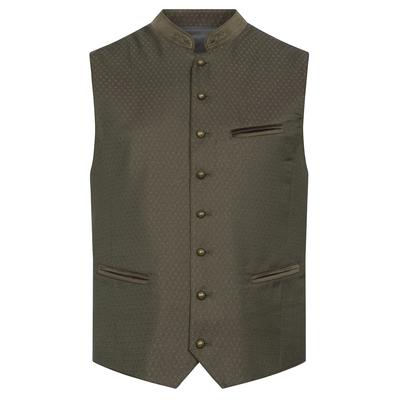 Trachtenweste NÜBLER "Trachtengilet Karl", Herren, Gr. 50, grün, Obermaterial: 70% Polyester PES. 30% Viskose CV., Westen