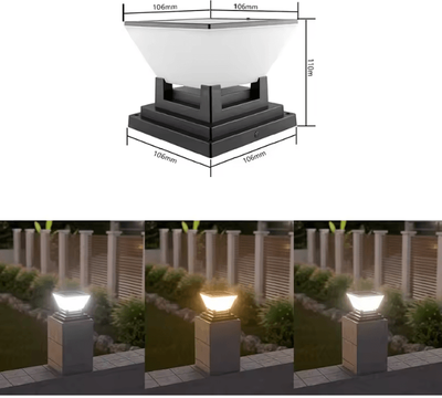 Inspire Essentials Solar Post Cap Garden Light 10 Cm
