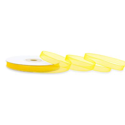 Creativery 6mm Organzaband 25m Chiffonband Schleifenband Geschenkband Stoffband Schmal Gelb