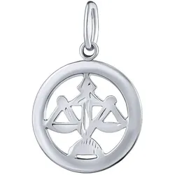 Silvego, Christbaumschmuck, Silver pendant zodiac sign Libra - round SILVEGOB10283S10