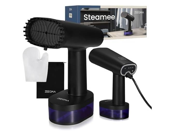 Steamee 2-in-1 Handstomer en Strijkijzer, Kledingstomer met Keramische Zool