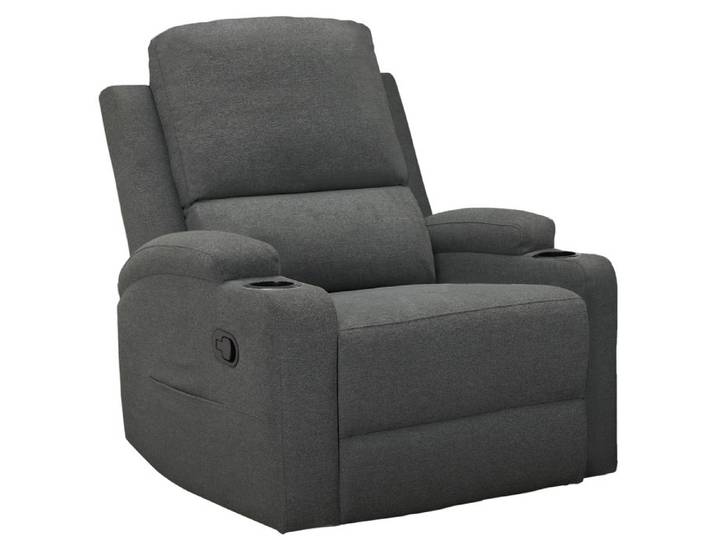 Dallas-fauteuil Inclinable à Commande Manuelle En Tissu Anthracite