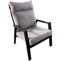 Loungesessel Deluxe Lounge Alu Aluminium Grau Hellgrau