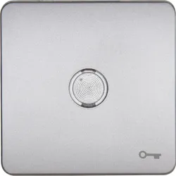 Kopp 330120007 HK02 - Flächenwippe mit Linse und Symbol ”Schlüssel”, Farbe: stahl