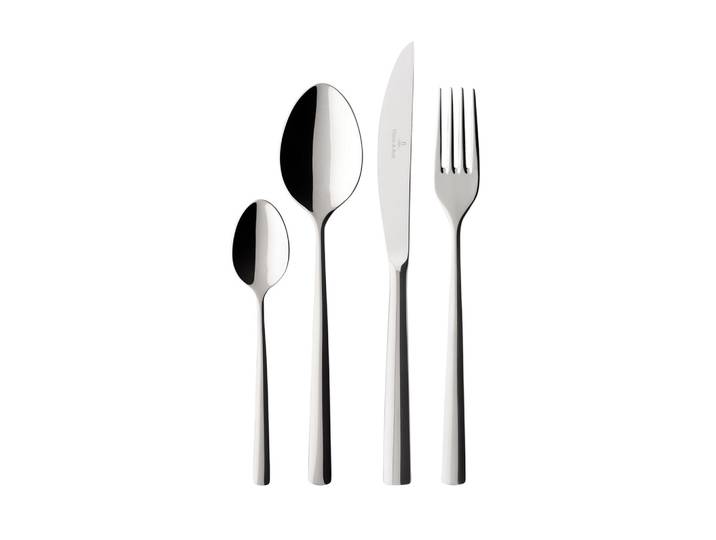 Besteck-Set VILLEROY & BOCH Tafelbesteck Piemont 24er Set silber , silber, Essbesteck-Sets