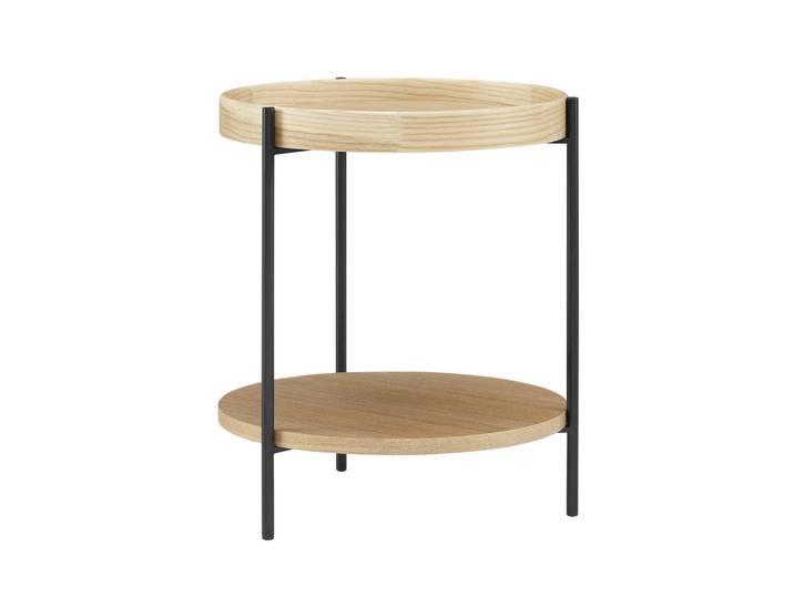 Livetastic Beistelltisch, Eiche, rund, rund, 49 cm, rostfrei, Wohnzimmer, Wohnzimmertische, Beistelltische