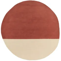 Teppich Pearls Nani Marquina ziegelrot, beige, Designer Sabine Finkenauer, 150x1.4 cm