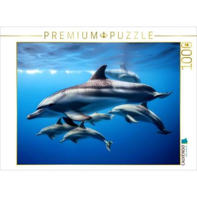 CALVENDO Puzzle Zauberhafte Delfine | 1000 Teile Lege-Größe 64x48cm Foto-Puzzle für glückliche Stunden
