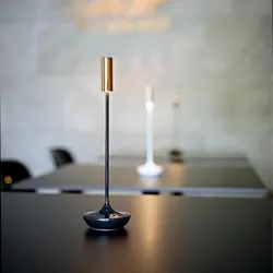 Sigor Akku-Tischleuchte Nucandle keramikschwarz/kupfer 1,6W 2700K IP54