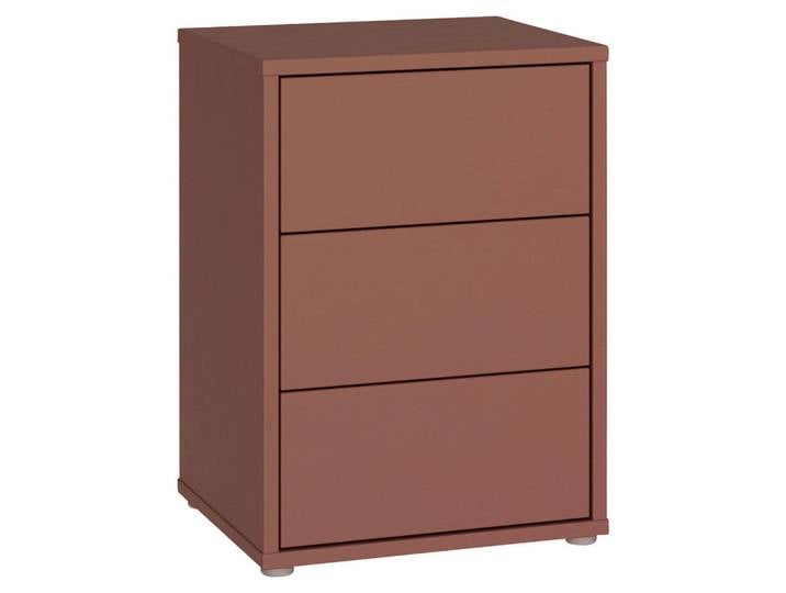 Carryhome Nachtschrank, Terracotta, Kunststoff, 3 Schublade(n) Schubladen, 50x69x42 cm, Typenauswahl, Schlafzimmer, Nachttische