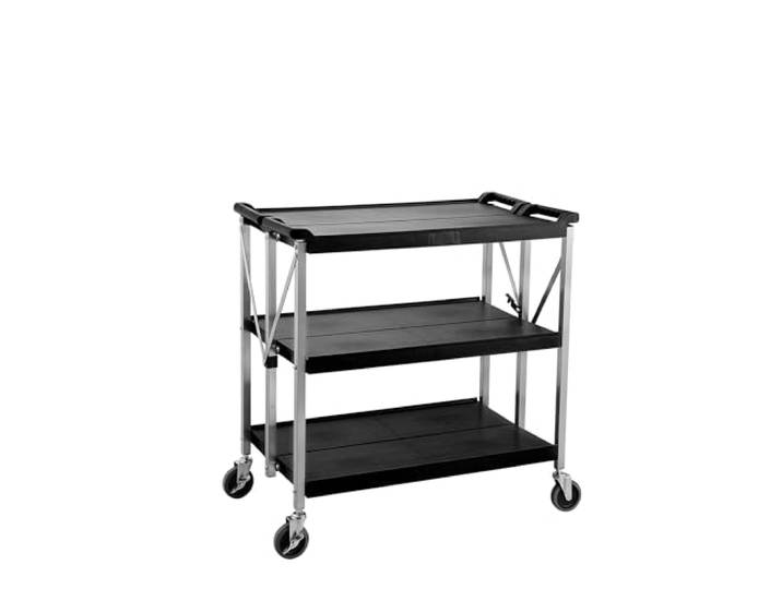 GGM Gastro SWKH83 Servierwagen - klappbar - aus Kunststoff 880x500mm- mit 3 Abstellflächen