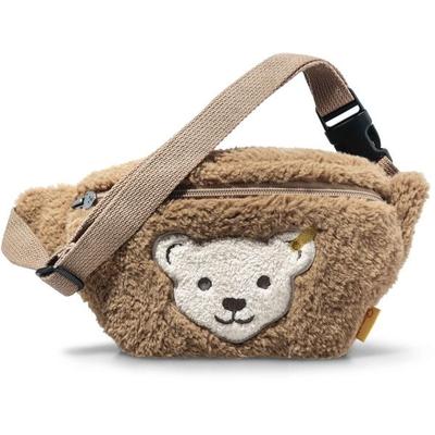 Steiff 600142 - Teddy Fleece Gürteltasche, mit Quietsche, 20cm, braun
