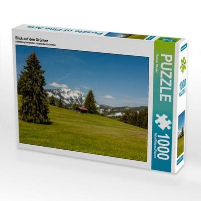 CALVENDO Puzzle Blick auf den Grünten | 1000 Teile Lege-Größe 64x48cm Foto-Puzzle für glückliche Stunden