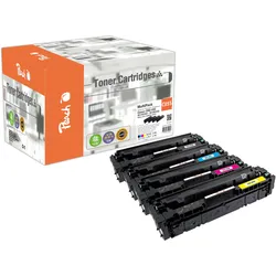Peach, Toner, Spar Pack Tonermodule ersetzt Canon CRG-055 (BK, C, M, Y)