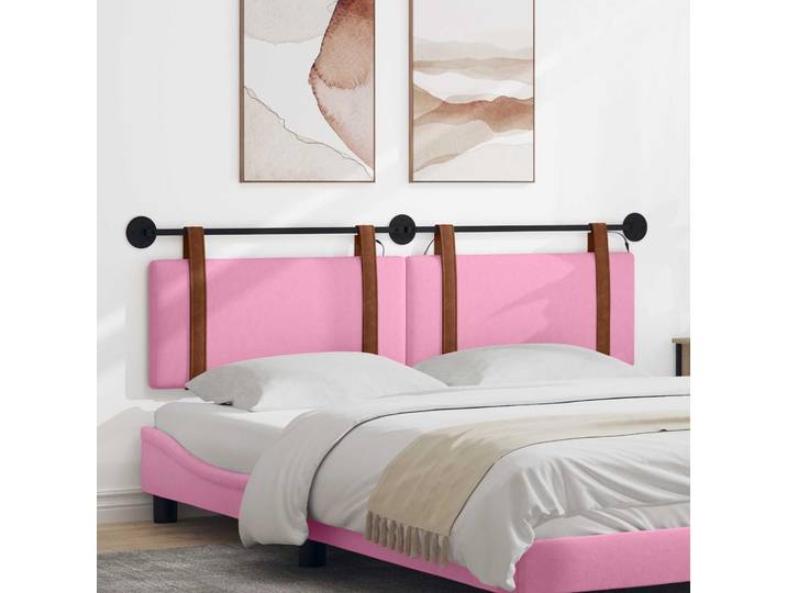 vidaXL Hängendes Kopfteil Rosa Antikes PU