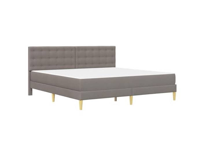 SKTQYQO Bettgestell mit Matratze, Taupe, 180 x 200 cm Strapazierfähiges Sperrholz, weiches Kopfteil, Lattenrost, Stauraum, einfache Reinigung