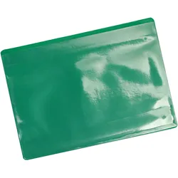 10 Magnettaschen A5 Querformat, grün, Weich-PVC