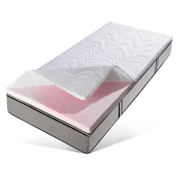 Topper BECO "Micro Gel Soft", weiß, B:90cm H:8cm L:190cm, Gelschaum, Topper, von Kunden mit "Sehr gut" bewertet