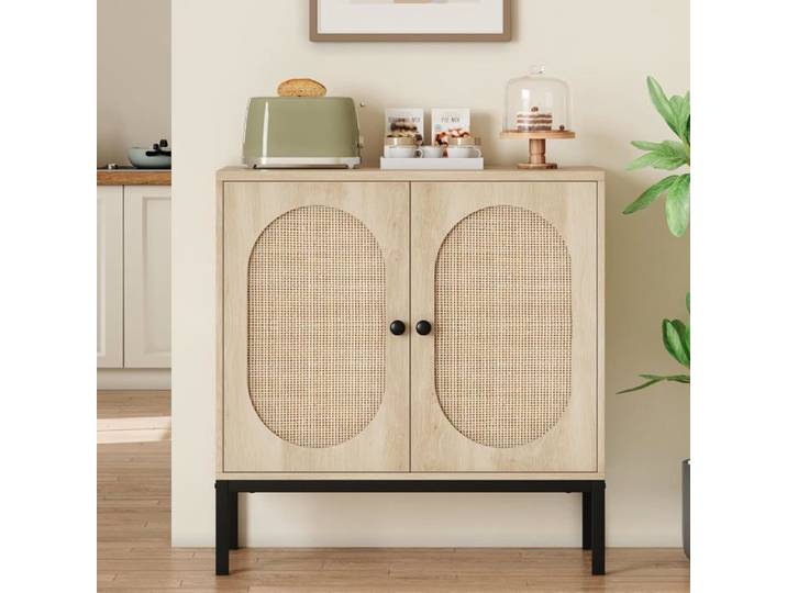 Buffet - 2 portes - Bois - buffet de cuisine 80x 40x 80 cm - beige