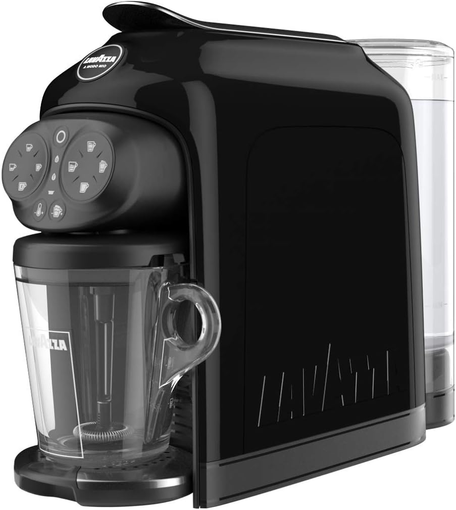 Deseablack Desea - Macchina Caffé Espresso Capsule Lavazza A Modo Mio Con Cappuccinatore Colore Nero