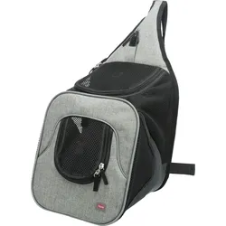 TRIXIE Fronttasche Savina, 30 × 33 × 26 cm, schwarz/grau