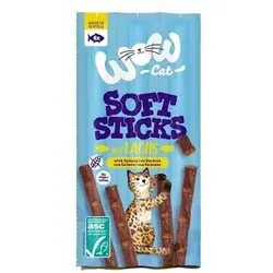 WOW 32 x 6 x 5g Soft Sticks Katzensnack Lachs-Sparpaket
