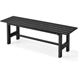 Helloshop26 - Gartenbank für 2 Personen 120 x 36 x 40,5 cm extrem robust und ergonomisch modernes Design schwarzes HDPE 20_0010558